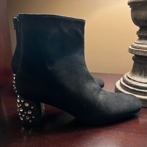 Stuart Weitzman Gatsby Embellished Suede Bootie